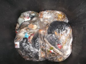 Die darunter liegende Müllschicht hatte gleich mehrere &quot;Stiefel-Attraktionen&quot; zu bieten. Ein guter Zentner Müll und Dreck lag auf diesen Müllbeuteln und so sah auch alles nach fast zwei Wochen im Küchenmüll aus: Verrottet und total platt; alles klebte aneinander und stank erbärmlich.