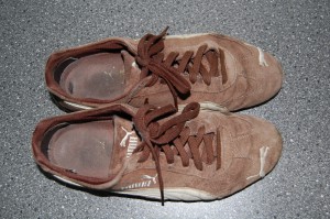 Meine schönen ausgetretenen braunen Pumas.