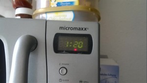 so volle Power und 1min und 20sec eingestellt
