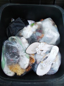 Jessica hat Anjas sexy Sommerschuhe in die Mülltonne geworfen.
