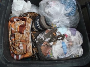 Normalerweise wäre unsere Mülltonne &quot;so&quot; von den Orangenen Engeln geleert worden. Normalerweise ... .
