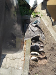 Müll0614 004.jpg (517.67 KiB) 9046 mal betrachtet Da stehen nun die Stiefelchen und harren eines völlig ungewissen Schicksals!