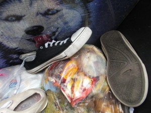 Tamaras Chucks sind sozusagen nicht nur in die Mülltonne, sondern auch &quot;auf den Hund gekommen&quot;!