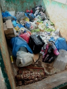 Müll1114 108.jpg (214.79 KiB) 12189 mal betrachtet Am Ende der Anlieferungszeiten würde dieser Container sicher voll sein und auf dem Müllberg geleert werden.