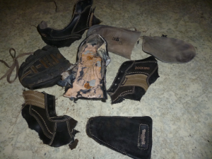 Das bleibt vom linken Schuh übrig
