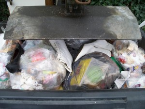 Eigentlich ganz normaler Hausmüll, wie er in zehntausenden Mülltonnen liegt.