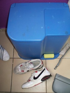 Diese Nikes waren schon ausrangiert.